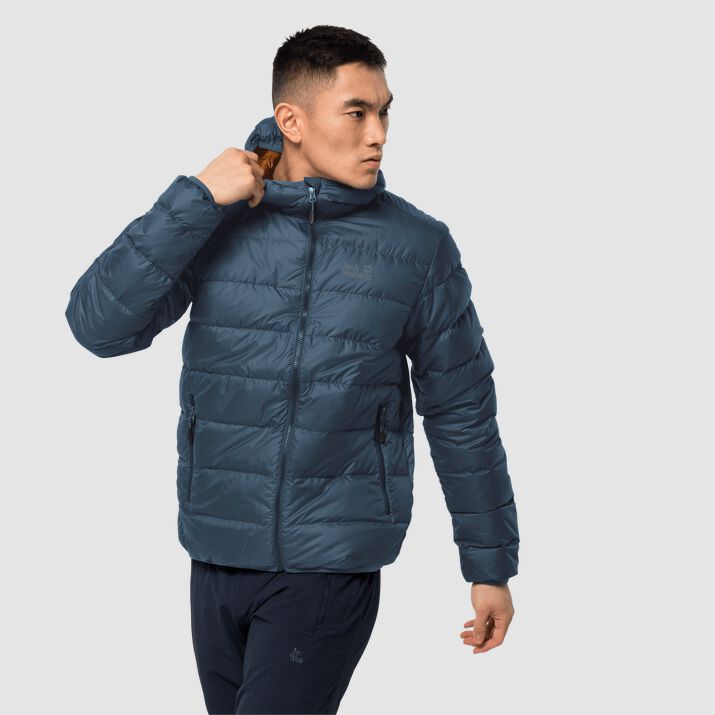 Chamarra Pluma Jack Wolfskin Helium Hombre Grises Azules Mexico-9114762